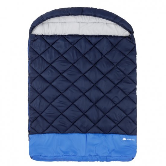 Ozark Trail 40F Double Sleeping Bag - Navy Blue (85 in. x 62 in.)