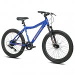 Ozark Trail 24" Youth Glide Aluminum Mountain Bicycle,8 Speeds,Front Suspension,Blue