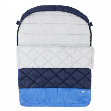 Ozark Trail 40F Double Sleeping Bag - Navy Blue (85 in. x 62 in.)