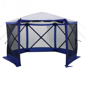 Ozark Trail 6 Hub Outdoor Camping 11'x10' Screen House, One Room, Blue