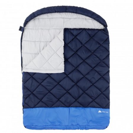 Ozark Trail 40F Double Sleeping Bag - Navy Blue (85 in. x 62 in.)