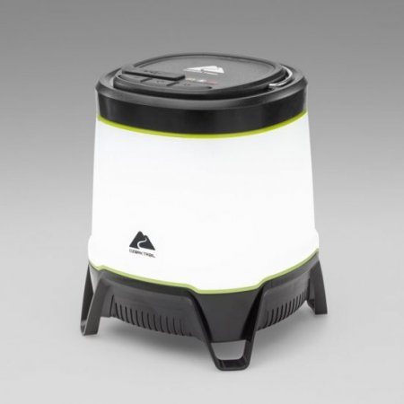 Ozark Trail 750 Lumen Hybrid Power LED Camping Lantern - White, Black & Green