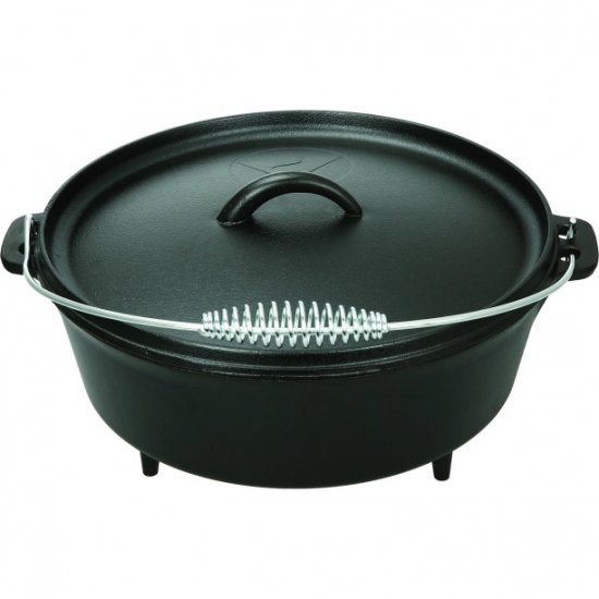 Ozark Trail 5-Quart Cast Iron Dutch Oven with Spiral Bail Handle