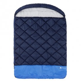 Ozark Trail 40F Double Sleeping Bag - Navy Blue (85 in. x 62 in.)