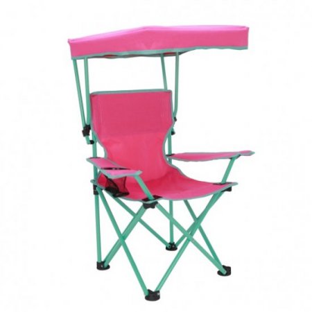 Ozark Trail Kids Canopy Chair with Safety Lock (125 lb. Capacity), Pink/Green