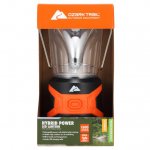 Ozark Trail 1500 Lumens LED Hybrid Power Lantern with Rechargeable Battery and Power Cord, Black