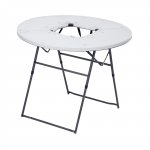 Ozark Trail Camping Table, White and Black