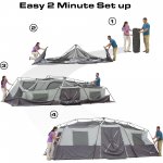 Ozark Trail 20'x 10'Instant Cabin Tent in Gray and Teal, Sleeps 12