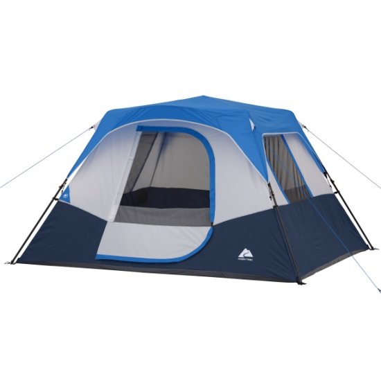 Ozark Trail 10\'x 9\'6-Person Instant Cabin Tent with LED Lighted Hub, 25 lbs