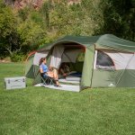 Ozark Trail Hazel Creek 18-Person Cabin Tent, with 3 Covered Entrances