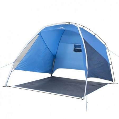 Ozark Trail Sand Island 7.5' x 7.5' Sunshade Beach Tent, with UV Protection and Hidden Pocket