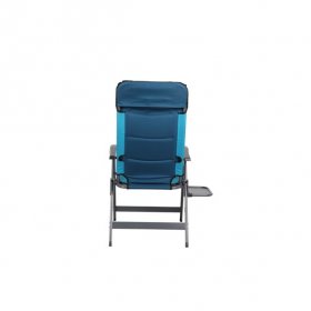 Ozark Trail Camping 5 Positions Chair with Side Table, Blue and Black, Adult