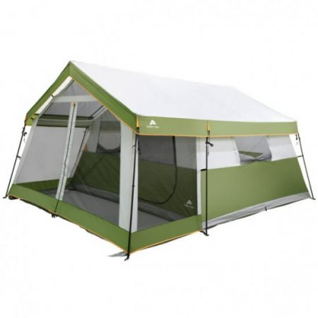 Ozark Trail 8-Person Family Cabin Tent 1 Room with Screen Porch, Green