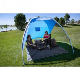 Ozark Trail Sand Island 7.5' x 7.5' Sunshade Beach Tent, with UV Protection and Hidden Pocket