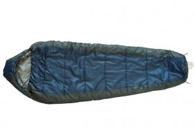 Ozark Trail 30-Degree Cold Weather Mummy Sleeping Bag with Soft Liner, Blue, 85"x33"