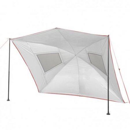 Ozark Trail 9 ft. x 7 ft. Gray Multi-Purpose Sunshade Beach Tent, with UV Protection