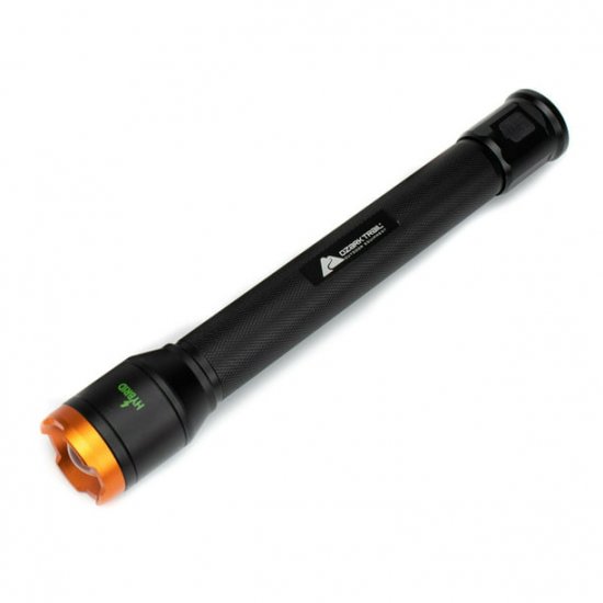 Ozark Trail 2600 Lumen LED Hybrid Power Flashlight with Alkaline Batteries and Rechargeable Battery