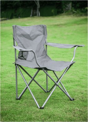 Ozark Trail Quad Folding Camp Chair 2 Pack,with Mesh Cup Holder