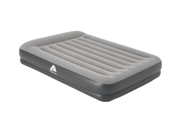 Ozark Trail Tritech Air Mattress Queen 14\" with In & Out Pump and Antimicrobial Coating